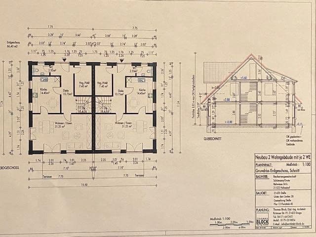Prodej domu 126 m², pozemek 540 m², Unter den Linden 28 a + c, Stelle, Dolní Sasko Prodej domu 126 m², pozemek 540 m², Unter den Linden 28 a + c, Stelle, Dolní Sasko