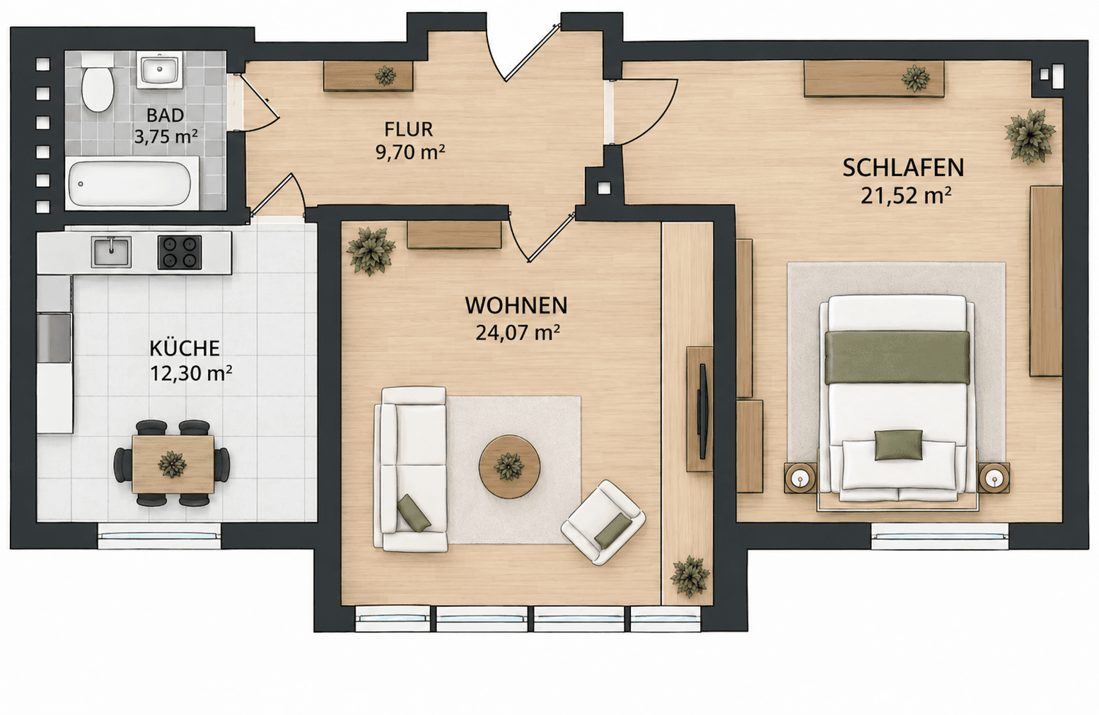 Prodej bytu 2+1 72 m², Roonstraße 24, Hannover, Dolní Sasko Prodej bytu 2+1 72 m², Roonstraße 24, Hannover, Dolní Sasko