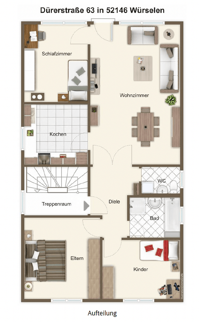 Pronájem bytu 4+1 97 m², Dürerstraße 63, Würselen, Severní Porýní-Vestfálsko Pronájem bytu 4+1 97 m², Dürerstraße 63, Würselen, Severní Porýní-Vestfálsko