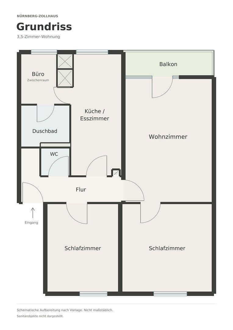 Pronájem bytu 3+kk 74 m², Neptunweg 27, Nürnberg, Bavorsko Pronájem bytu 3+kk 74 m², Neptunweg 27, Nürnberg, Bavorsko