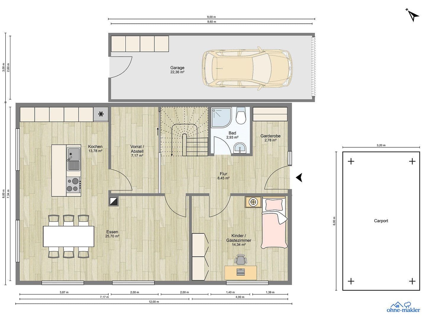 Prodej domu 140 m², pozemek 573 m², Altusried, Bavorsko Prodej domu 140 m², pozemek 573 m², Altusried, Bavorsko