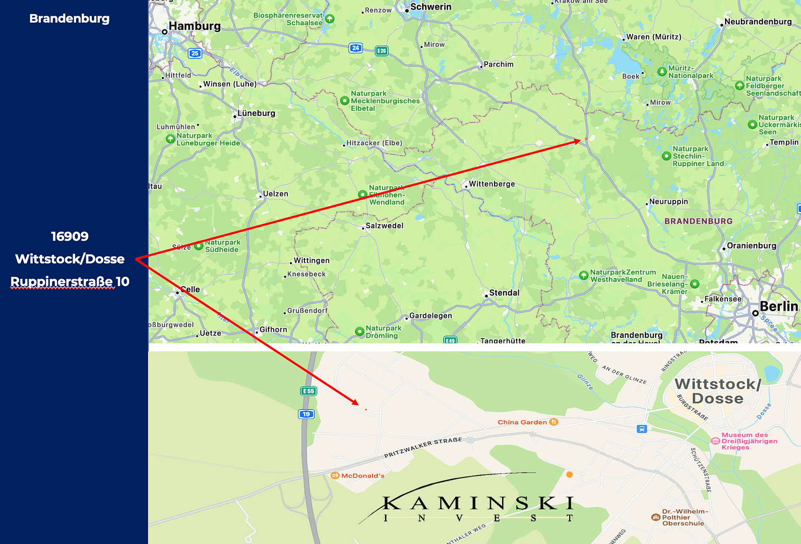 Prodej nebytového prostoru 12.919 m², Ruppiner Straße 10, Wittstock/Dosse, Braniborsko Prodej nebytového prostoru 12.919 m², Ruppiner Straße 10, Wittstock/Dosse, Braniborsko