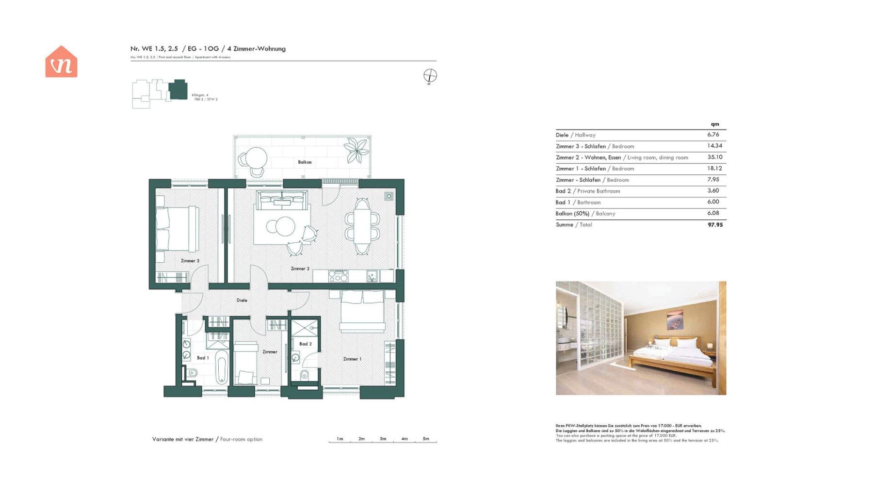 Prodej bytu 4+1 98 m², Ringstraße 4, Sassnitz, Mecklenburg-Vorpommern Prodej bytu 4+1 98 m², Ringstraße 4, Sassnitz, Mecklenburg-Vorpommern