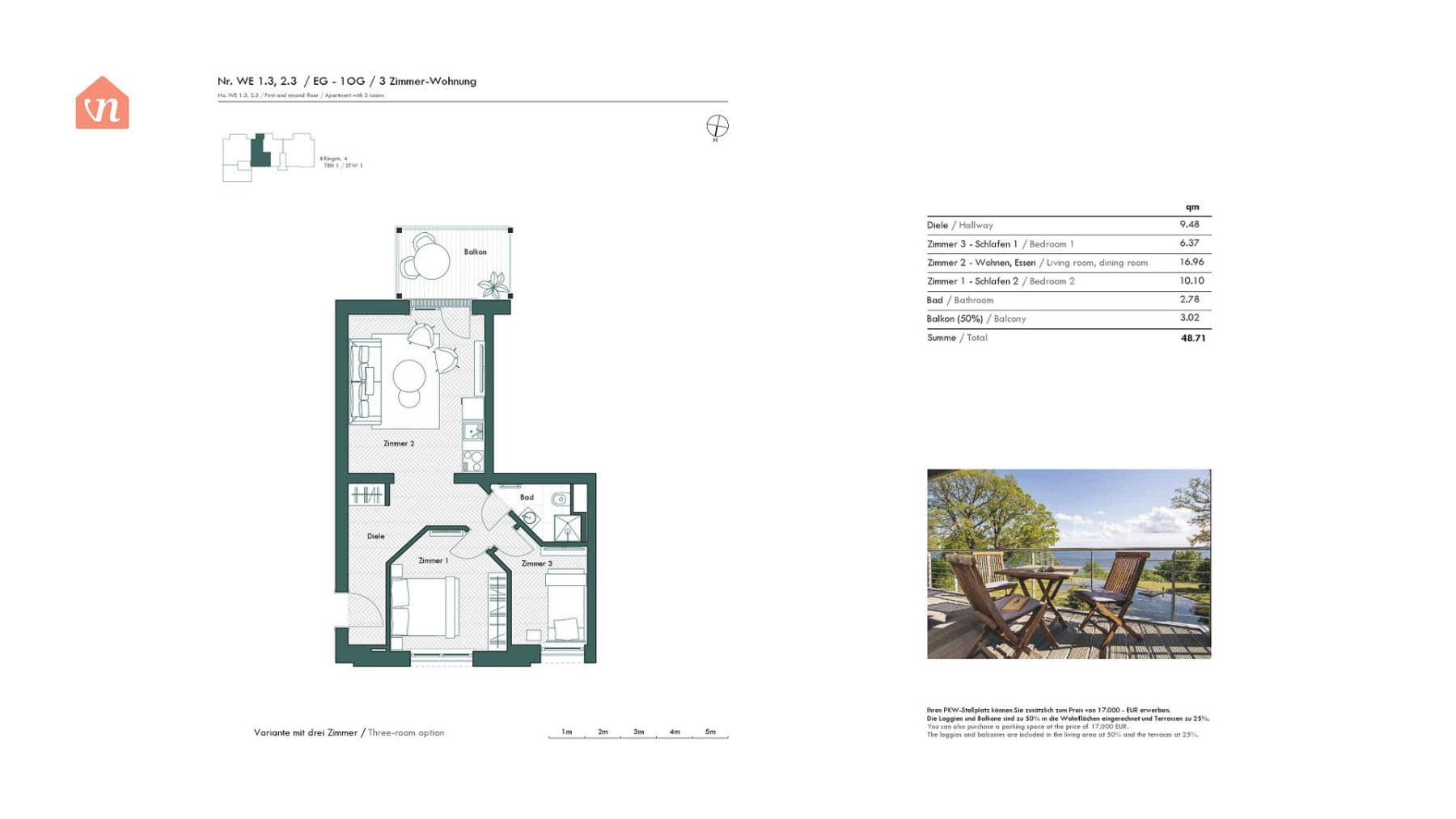 Prodej bytu 5+1 133 m², Ringstraße, Sassnitz, Mecklenburg-Vorpommern Prodej bytu 5+1 133 m², Ringstraße, Sassnitz, Mecklenburg-Vorpommern