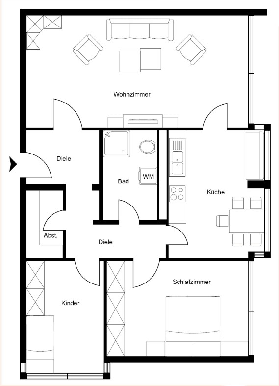 Pronájem bytu 3+1 75 m², Regensburgerstraße 63, Nürnberg, Bavorsko Pronájem bytu 3+1 75 m², Regensburgerstraße 63, Nürnberg, Bavorsko