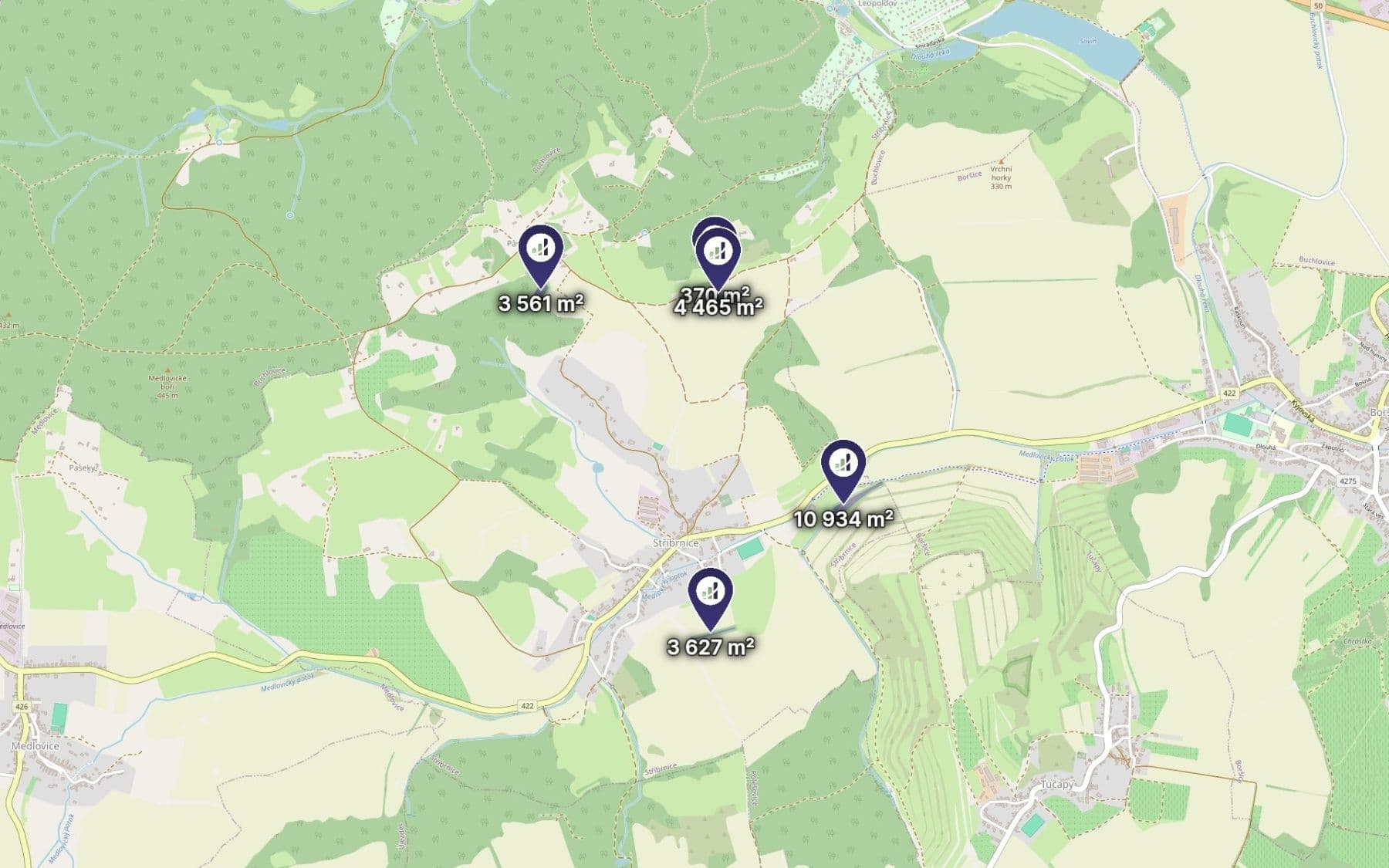 Prodej pozemku 5.739 m², Stříbrnice, Zlínský kraj Prodej pozemku 5.739 m², Stříbrnice, Zlínský kraj