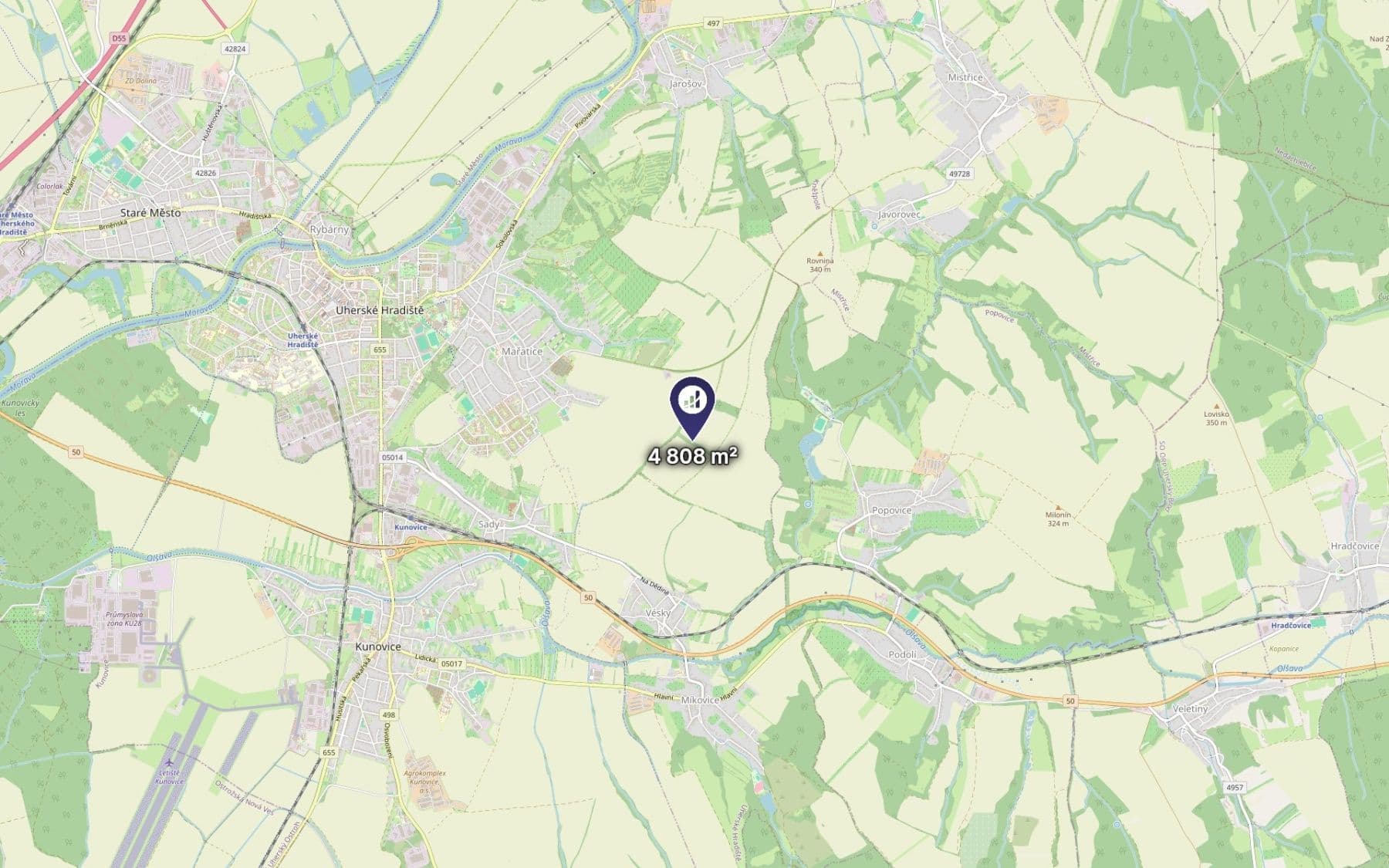 Prodej pozemku 1.202 m², Uherské Hradiště, Zlínský kraj Prodej pozemku 1.202 m², Uherské Hradiště, Zlínský kraj