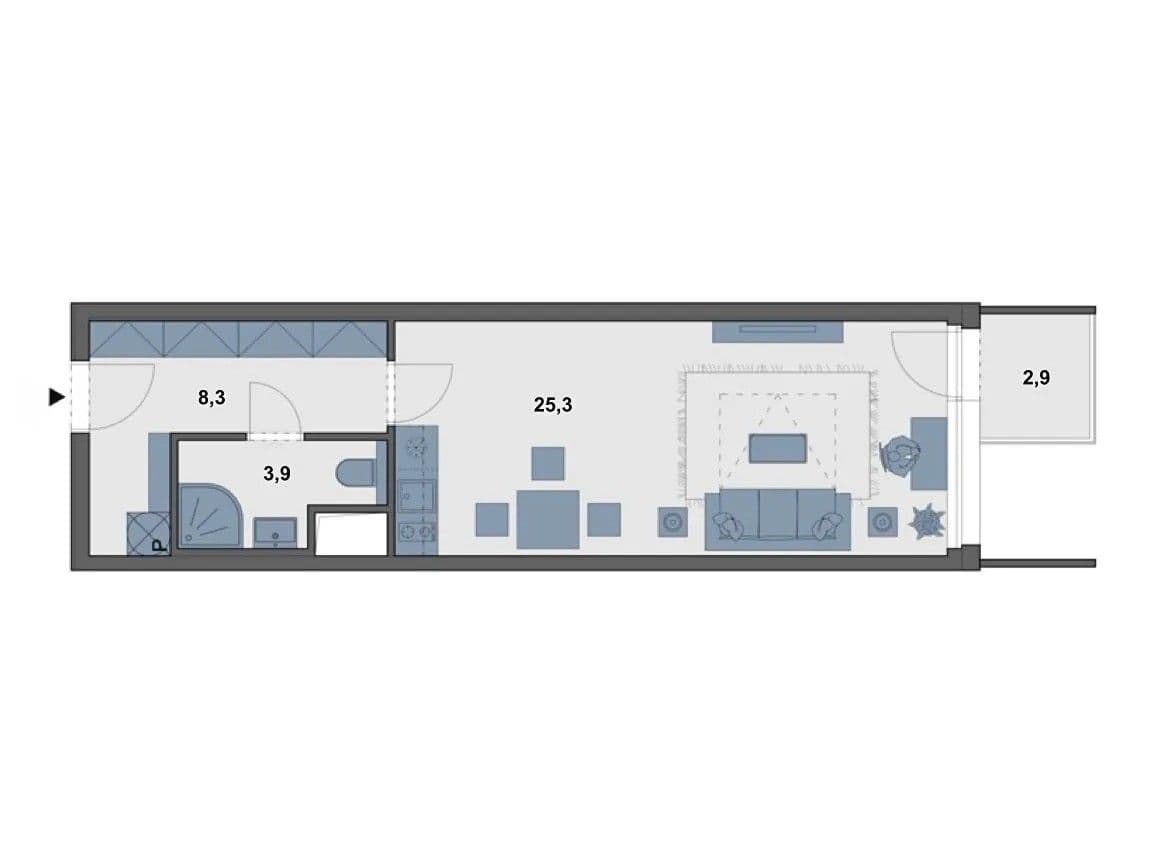 Pronájem bytu 1+kk 38 m², Choceradská, Praha, Praha Pronájem bytu 1+kk 38 m², Choceradská, Praha, Praha