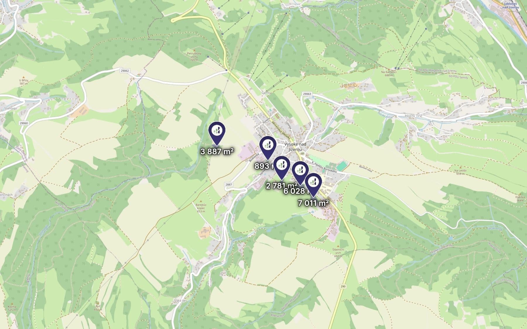 Prodej pozemku 1.717 m², Vysoké nad Jizerou, Liberecký kraj Prodej pozemku 1.717 m², Vysoké nad Jizerou, Liberecký kraj