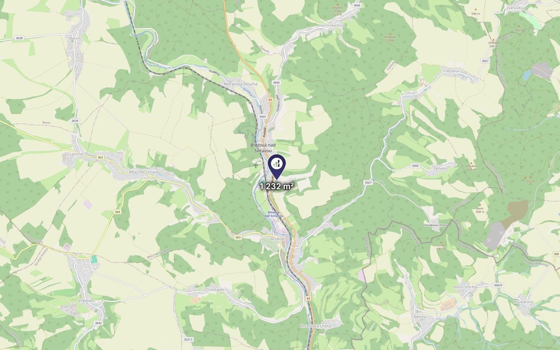 Prodej pozemku 1.232 m², Březová nad Svitavou, Pardubický kraj Prodej pozemku 1.232 m², Březová nad Svitavou, Pardubický kraj
