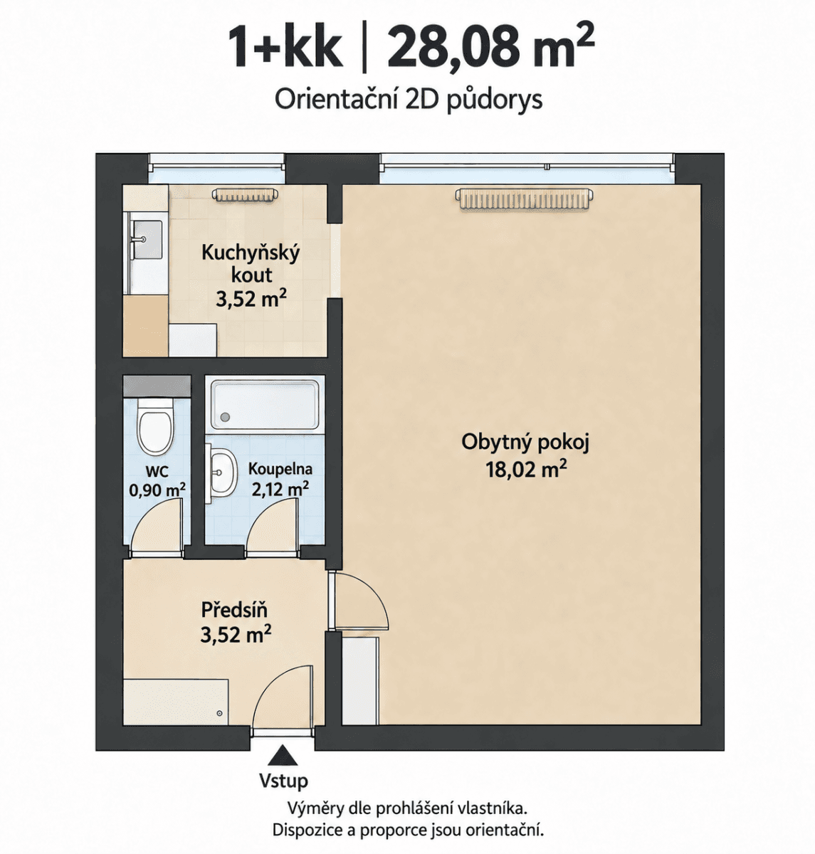 Prodej bytu 1+kk 28 m², Benkova, Praha, Praha Prodej bytu 1+kk 28 m², Benkova, Praha, Praha