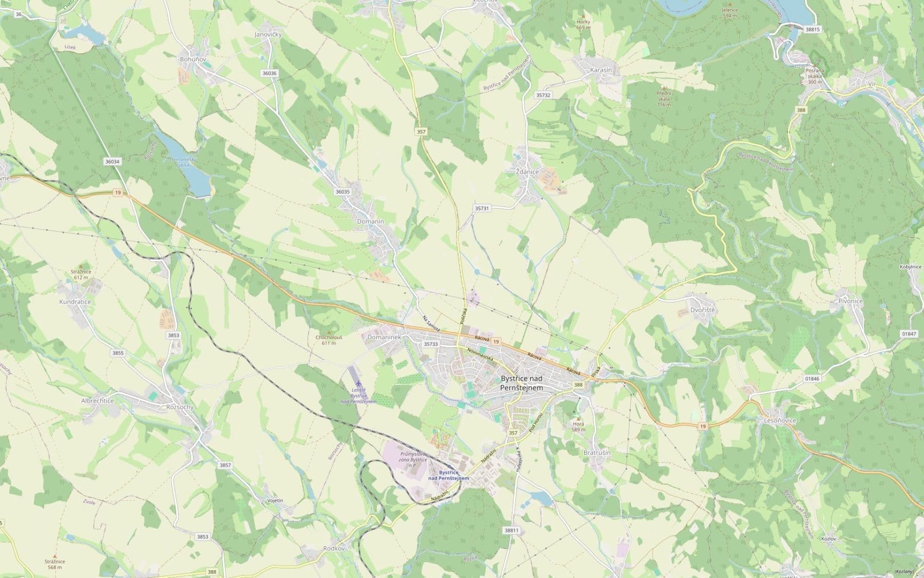 Prodej pozemku 9.389 m², Bystřice nad Pernštejnem, Kraj Vysočina Prodej pozemku 9.389 m², Bystřice nad Pernštejnem, Kraj Vysočina