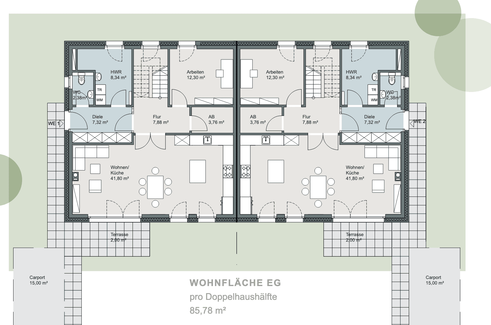 Prodej domu 157 m², pozemek 393 m², Glockenapfel-Ring 2 & 2A, Horneburg, Dolní Sasko Prodej domu 157 m², pozemek 393 m², Glockenapfel-Ring 2 & 2A, Horneburg, Dolní Sasko
