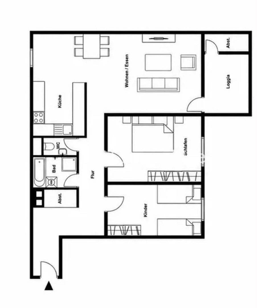 Pronájem bytu 3+1 92 m², Frankfurt am Main, Hessen Pronájem bytu 3+1 92 m², Frankfurt am Main, Hessen