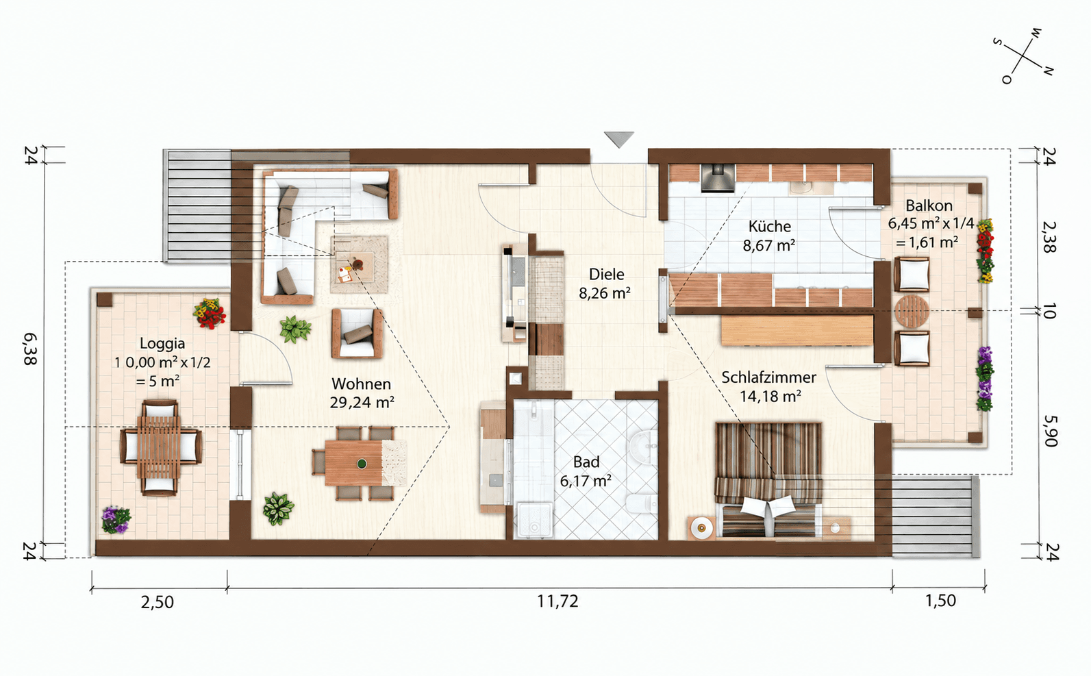 Pronájem bytu 2+1 74 m², Sauerlach, Bavorsko Pronájem bytu 2+1 74 m², Sauerlach, Bavorsko