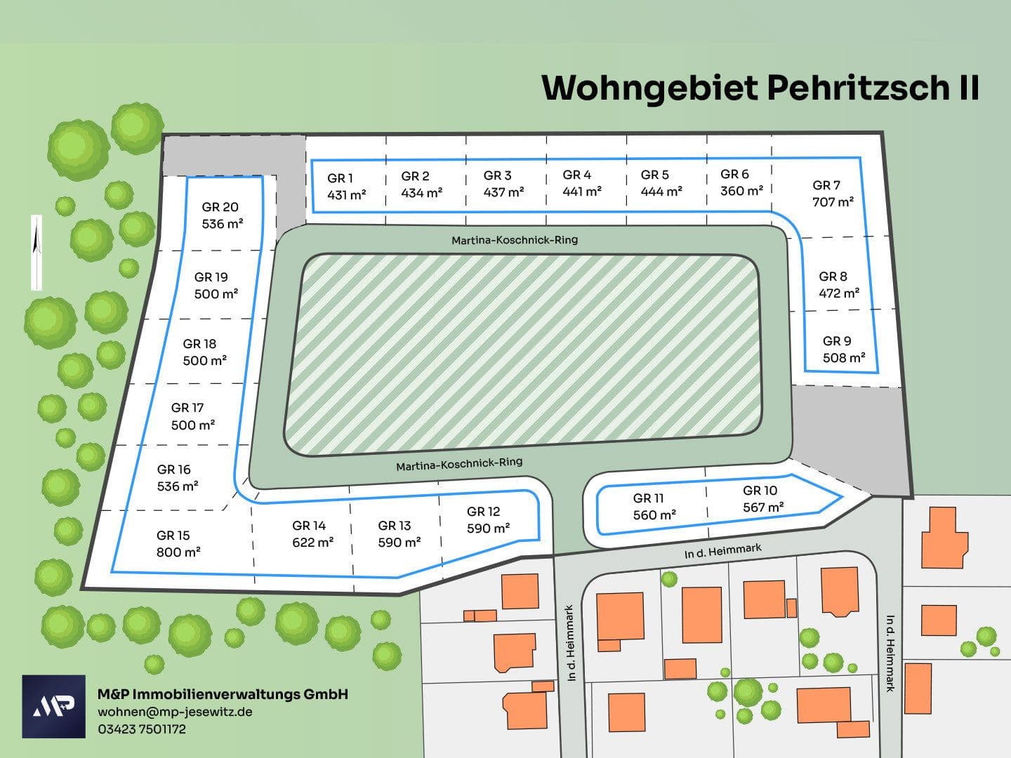 Prodej pozemku 360 m², In der Heimmark, Jesewitz, Sasko Prodej pozemku 360 m², In der Heimmark, Jesewitz, Sasko