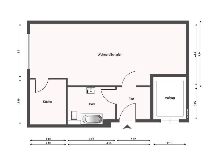 Pronájem bytu 1+1 41 m², Goldschmidtstr. 29 a, Leipzig, Sasko Pronájem bytu 1+1 41 m², Goldschmidtstr. 29 a, Leipzig, Sasko