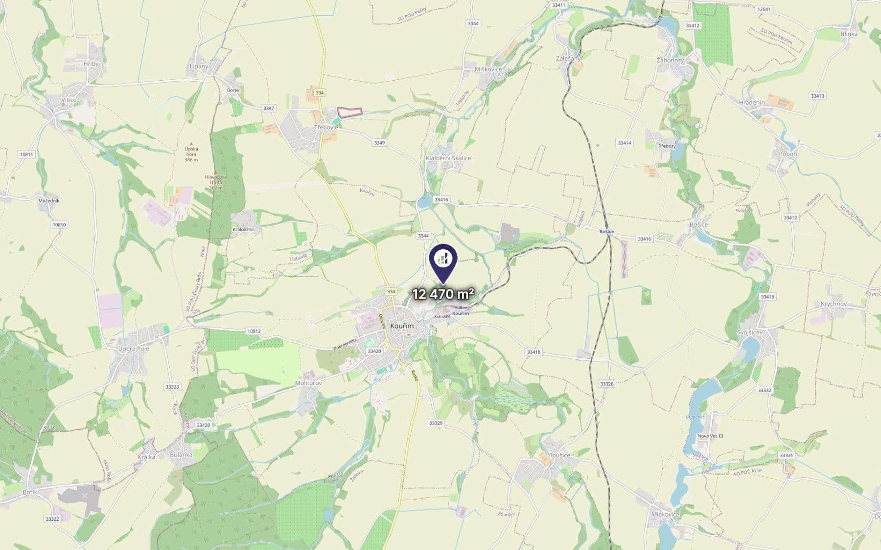 Prodej pozemku 12.470 m², Kouřim, Středočeský kraj Prodej pozemku 12.470 m², Kouřim, Středočeský kraj