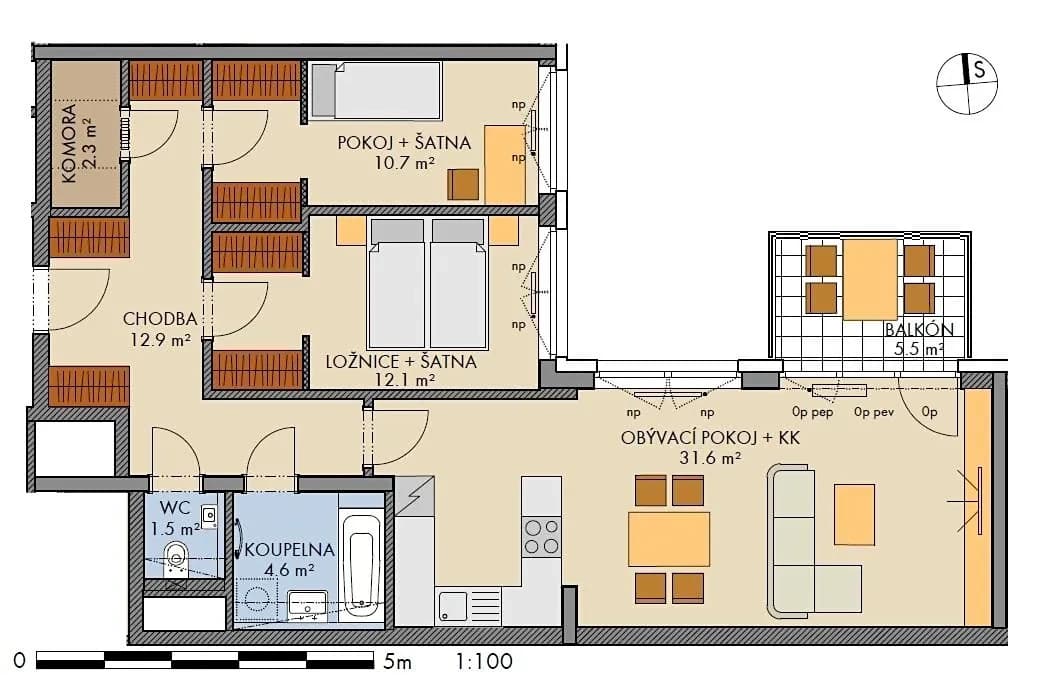 Prodej bytu 3+kk 82 m², Pod Harfou, Praha, Praha Prodej bytu 3+kk 82 m², Pod Harfou, Praha, Praha