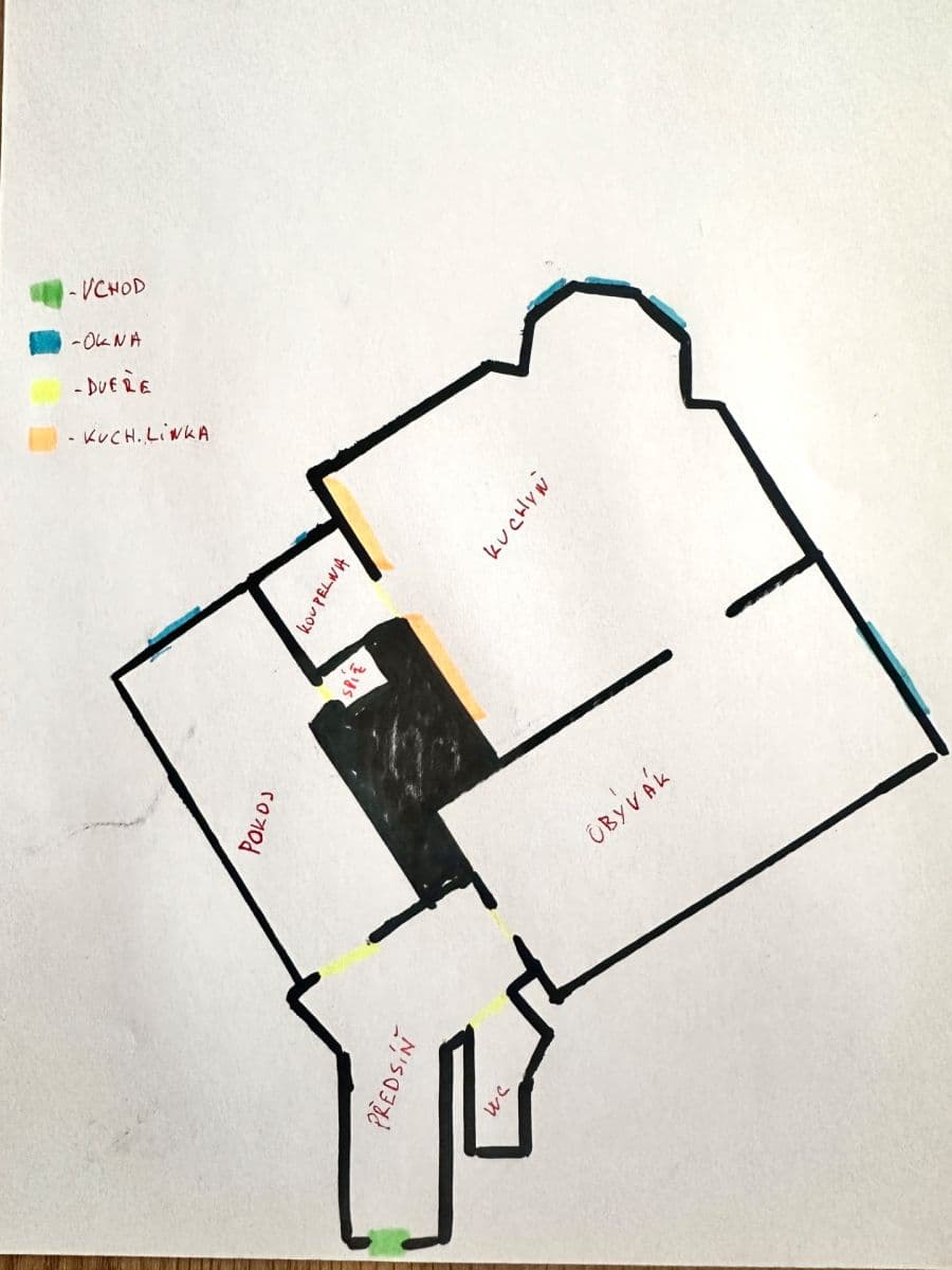 Pronájem bytu 2+1 78 m², Na Stráži, Praha, Praha Pronájem bytu 2+1 78 m², Na Stráži, Praha, Praha