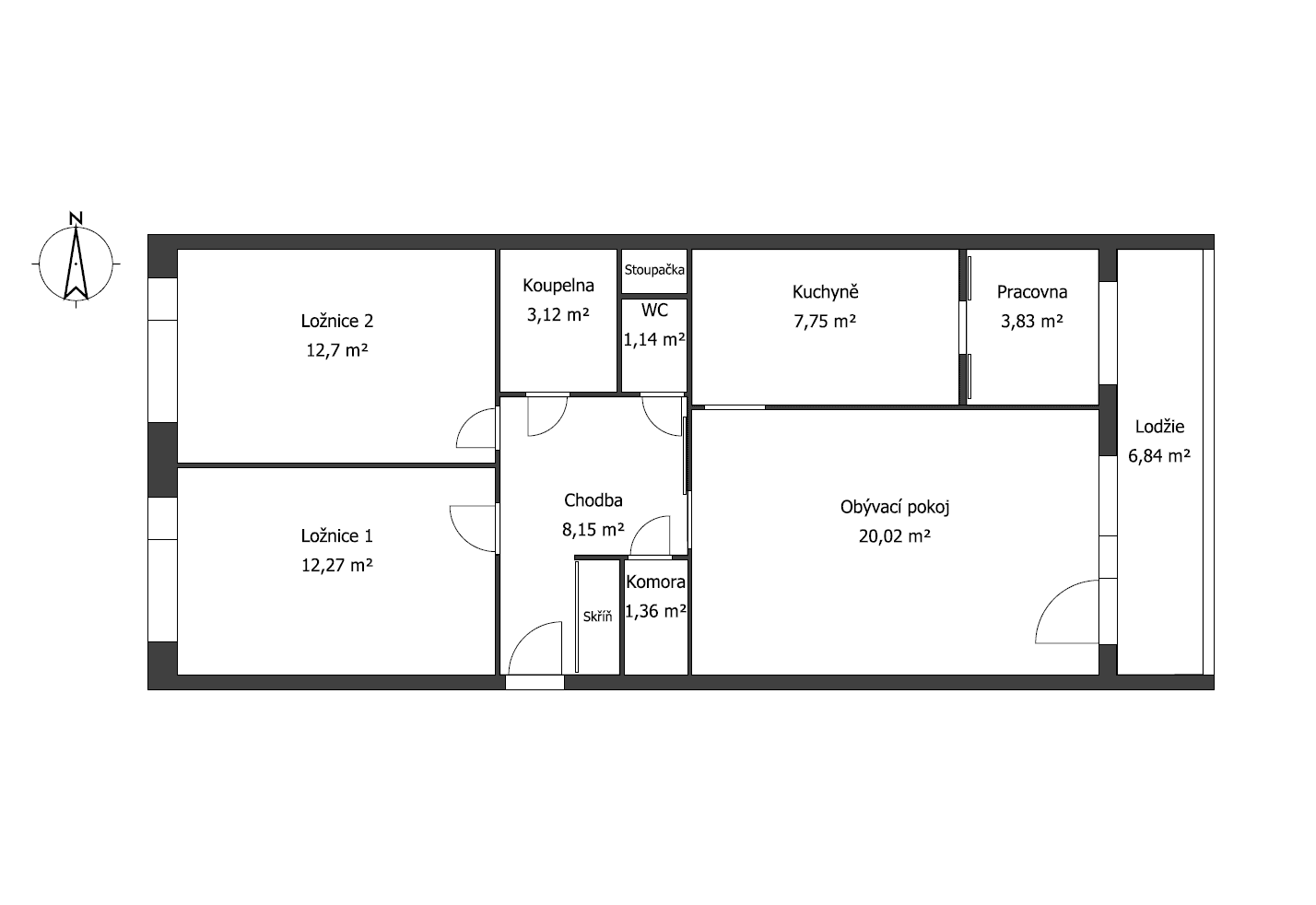 Prodej bytu 3+1 70 m², Nad přehradou, Praha, Praha Prodej bytu 3+1 70 m², Nad přehradou, Praha, Praha