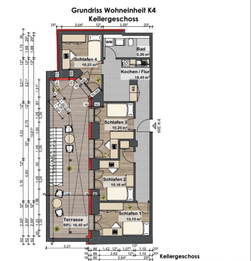 Pronájem bytu 83 m², Fürther Strasse 42a, Nürnberg, Bavorsko Pronájem bytu 83 m², Fürther Strasse 42a, Nürnberg, Bavorsko
