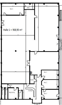 Pronájem nebytového prostoru 969 m², Meißener Dorfstraße 35, Minden, Severní Porýní-Vestfálsko Pronájem nebytového prostoru 969 m², Meißener Dorfstraße 35, Minden, Severní Porýní-Vestfálsko
