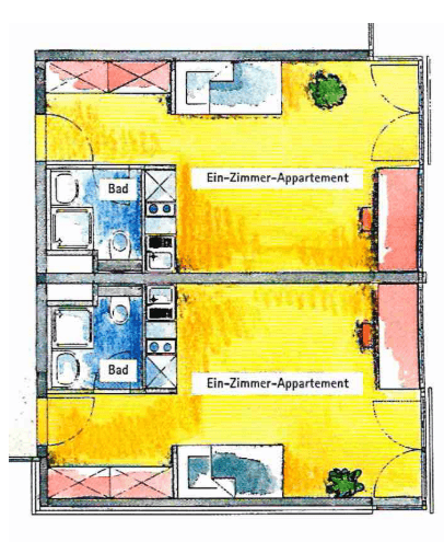 Pronájem bytu 1+kk 28 m², Virchowstraße 28-30, Ulm, Bádensko-Württembersko Pronájem bytu 1+kk 28 m², Virchowstraße 28-30, Ulm, Bádensko-Württembersko