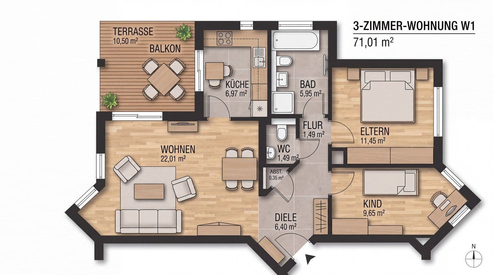 Prodej bytu 3+1 71 m², Reutlingen, Bádensko-Württembersko Prodej bytu 3+1 71 m², Reutlingen, Bádensko-Württembersko