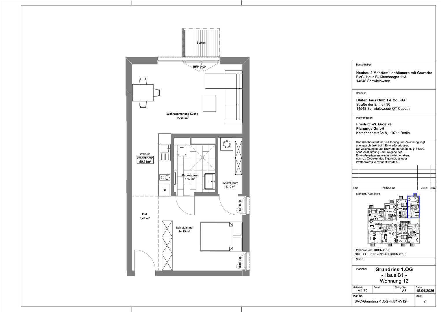 Pronájem bytu 2+1 51 m², Schwielowsee, Braniborsko Pronájem bytu 2+1 51 m², Schwielowsee, Braniborsko