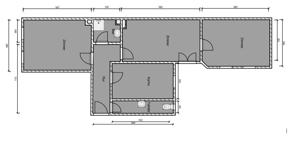 Pronájem bytu 3+1 81 m², Sagisdorfer Straße 7, Halle, Sasko-Anhaltsko Pronájem bytu 3+1 81 m², Sagisdorfer Straße 7, Halle, Sasko-Anhaltsko