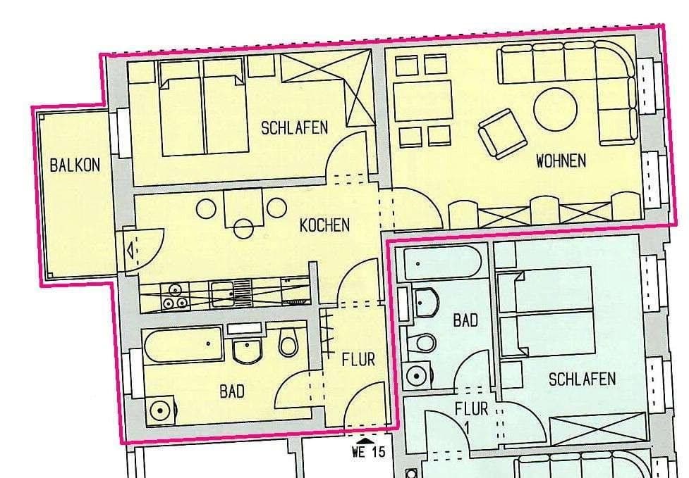 Prodej bytu 2+1 58 m², Chemnitz, Sasko Prodej bytu 2+1 58 m², Chemnitz, Sasko