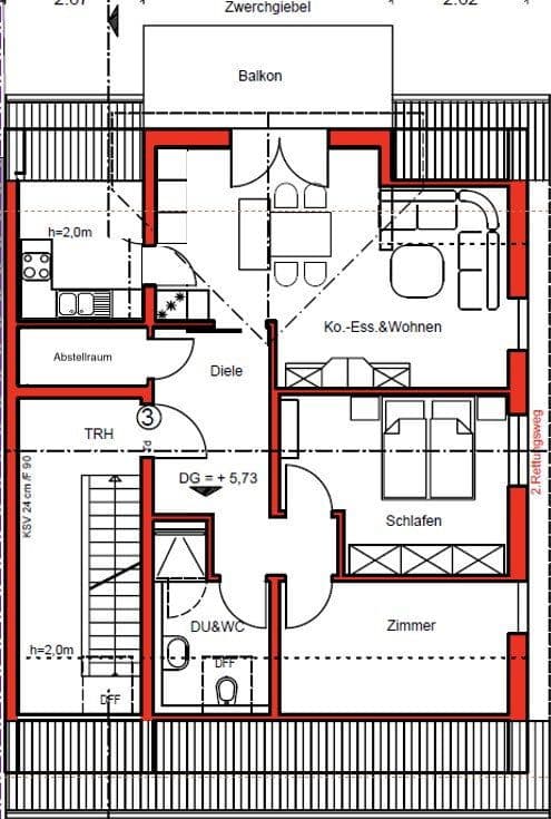 Pronájem bytu 3+1 85 m², Wiesenbach, Bádensko-Württembersko Pronájem bytu 3+1 85 m², Wiesenbach, Bádensko-Württembersko