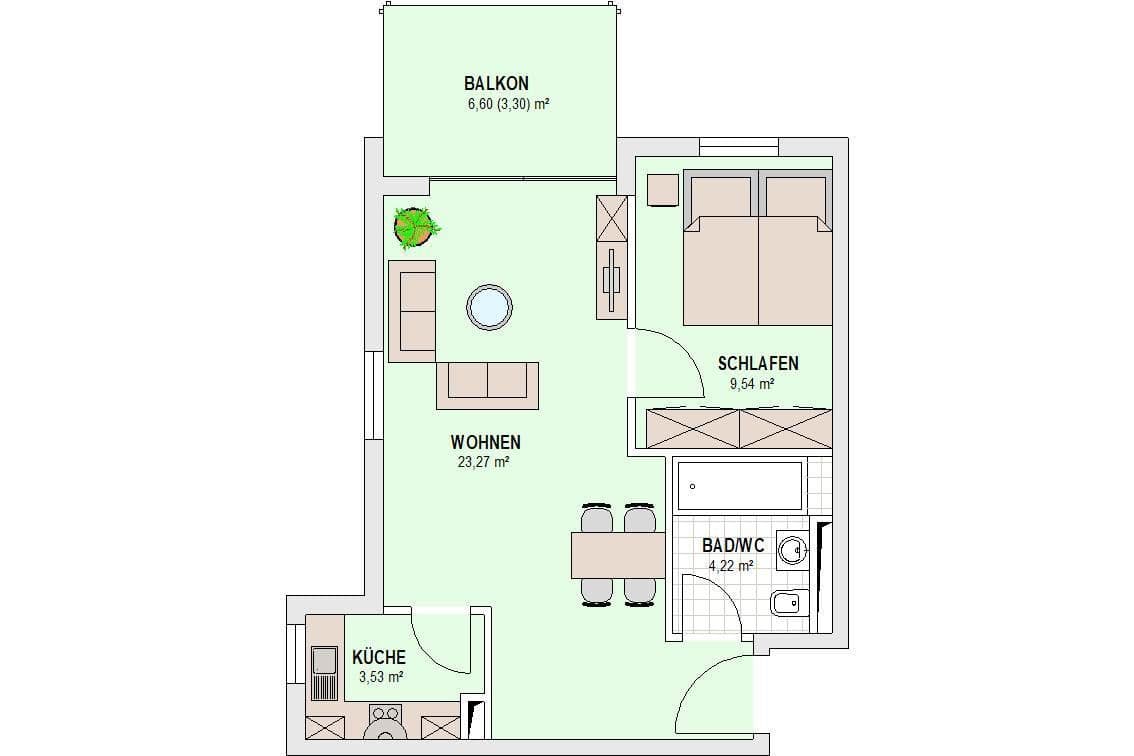 Pronájem bytu 2+1 44 m², Kabelsketal, Sasko-Anhaltsko Pronájem bytu 2+1 44 m², Kabelsketal, Sasko-Anhaltsko