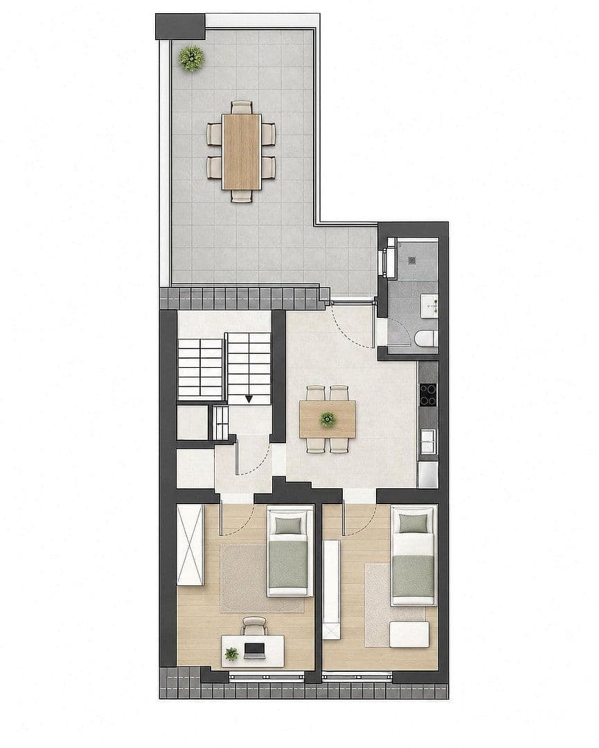 Pronájem bytu 2+1 45 m², Köln, Severní Porýní-Vestfálsko Pronájem bytu 2+1 45 m², Köln, Severní Porýní-Vestfálsko