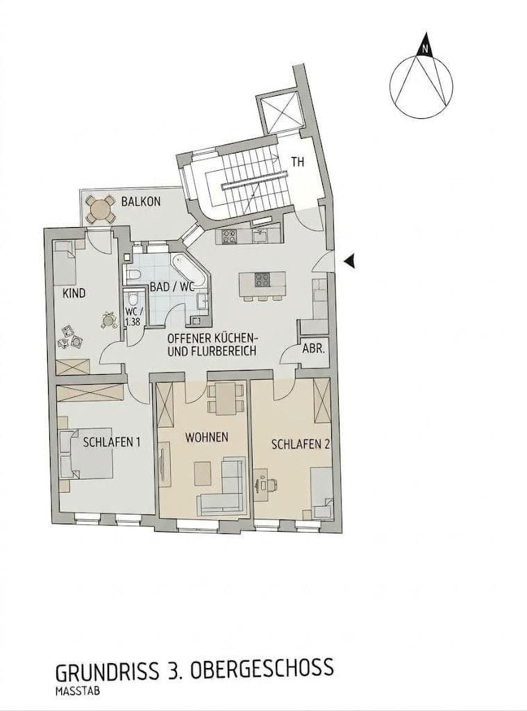 Pronájem bytu 4+kk 122 m², Schmidtstedter Straße 9, Erfurt, Durynsko Pronájem bytu 4+kk 122 m², Schmidtstedter Straße 9, Erfurt, Durynsko