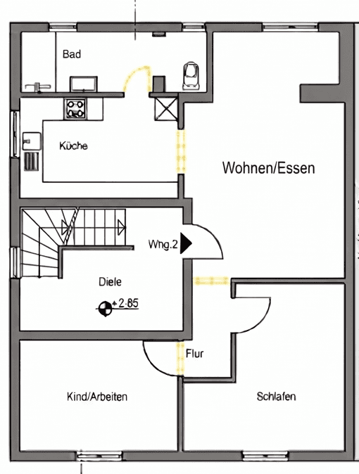 Pronájem bytu 3+1 92 m², Werderstraße 5, Heddesheim, Bádensko-Württembersko Pronájem bytu 3+1 92 m², Werderstraße 5, Heddesheim, Bádensko-Württembersko