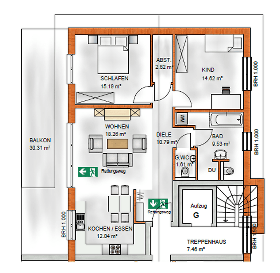 Pronájem bytu 3+1 97 m², Sulzbachstr. 50, Oberndorf am Neckar, Bádensko-Württembersko Pronájem bytu 3+1 97 m², Sulzbachstr. 50, Oberndorf am Neckar, Bádensko-Württembersko