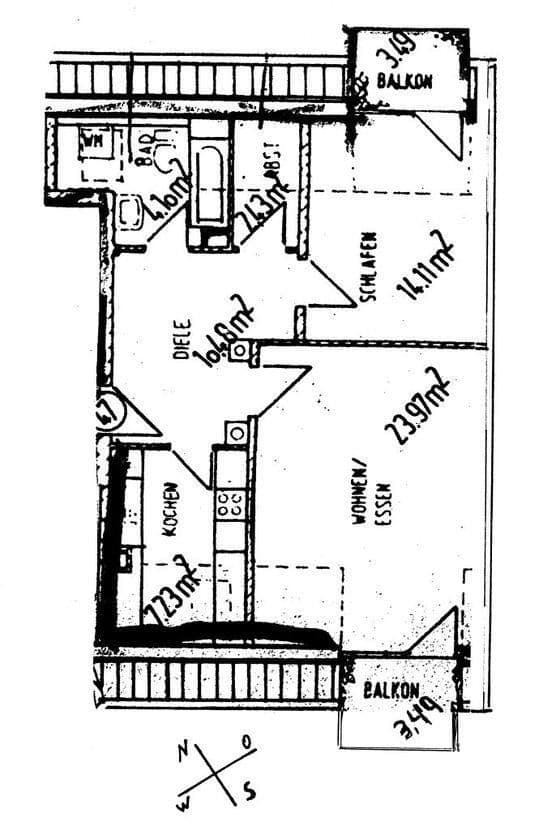 Pronájem bytu 2+1 66 m², Ludwig-Thomastr. 42, Ottobrunn, Bavorsko Pronájem bytu 2+1 66 m², Ludwig-Thomastr. 42, Ottobrunn, Bavorsko