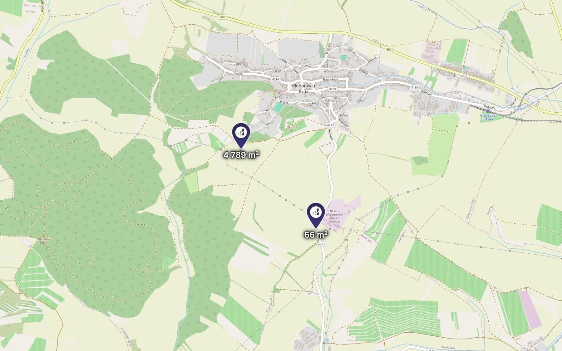 Prodej pozemku 4.855 m², Klobouky u Brna, Jihomoravský kraj Prodej pozemku 4.855 m², Klobouky u Brna, Jihomoravský kraj
