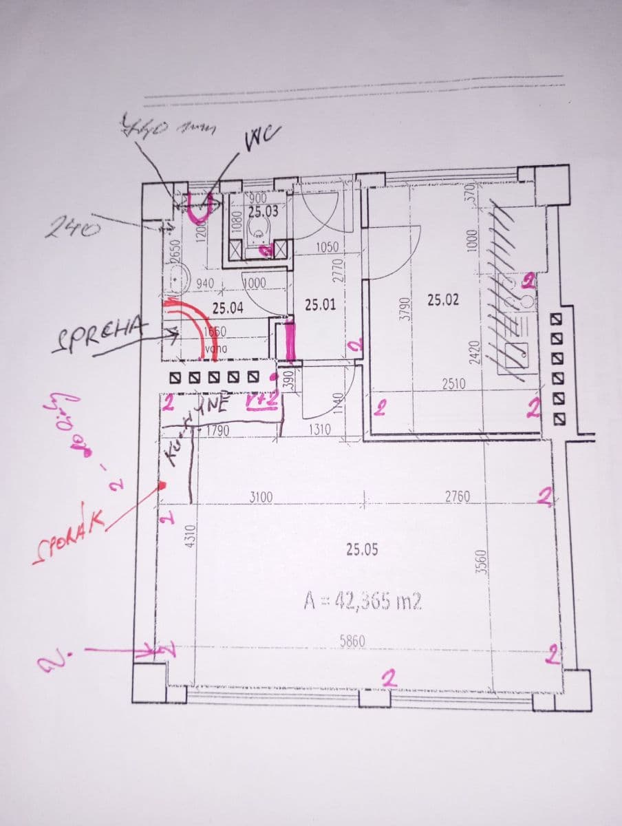 Pronájem bytu 2+kk 42 m², Osadní, Praha, Praha Pronájem bytu 2+kk 42 m², Osadní, Praha, Praha