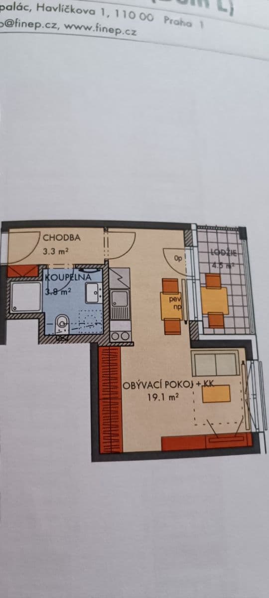 Prodej bytu 1+kk 27 m², Ondrákové, Praha, Praha Prodej bytu 1+kk 27 m², Ondrákové, Praha, Praha