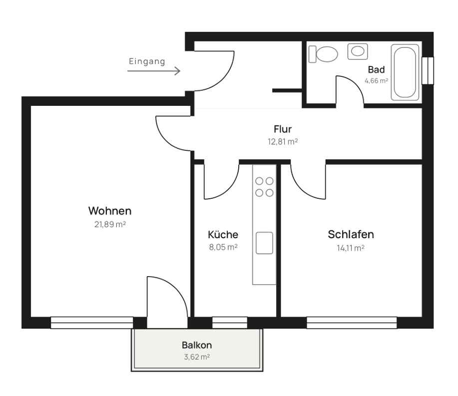 Pronájem bytu 2+1 61 m², Emmanuel-Geibel-Straße 18, Wiesbaden, Hessen Pronájem bytu 2+1 61 m², Emmanuel-Geibel-Straße 18, Wiesbaden, Hessen