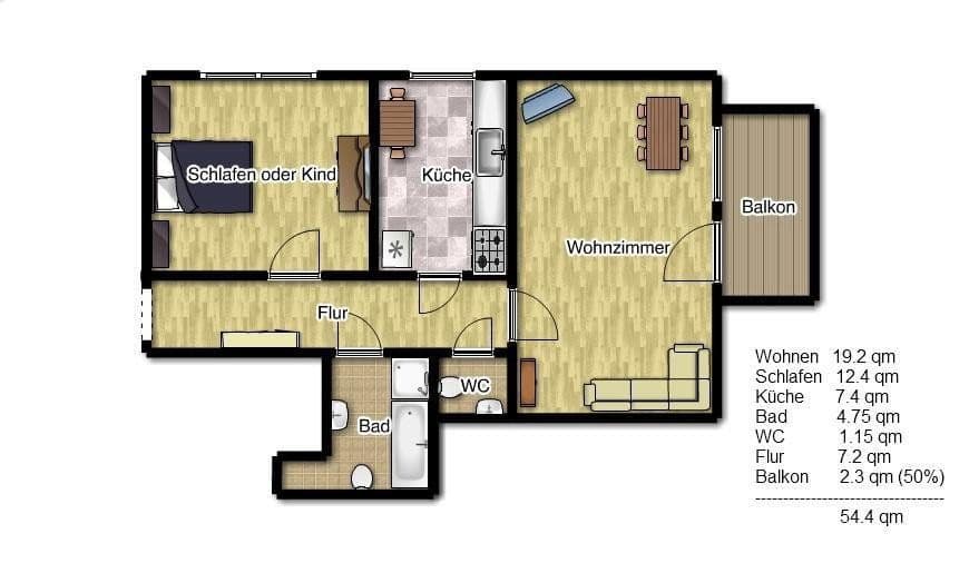 Prodej bytu 2+1 54 m², Liebigstraße 30, Offenbach am Main, Hessen Prodej bytu 2+1 54 m², Liebigstraße 30, Offenbach am Main, Hessen