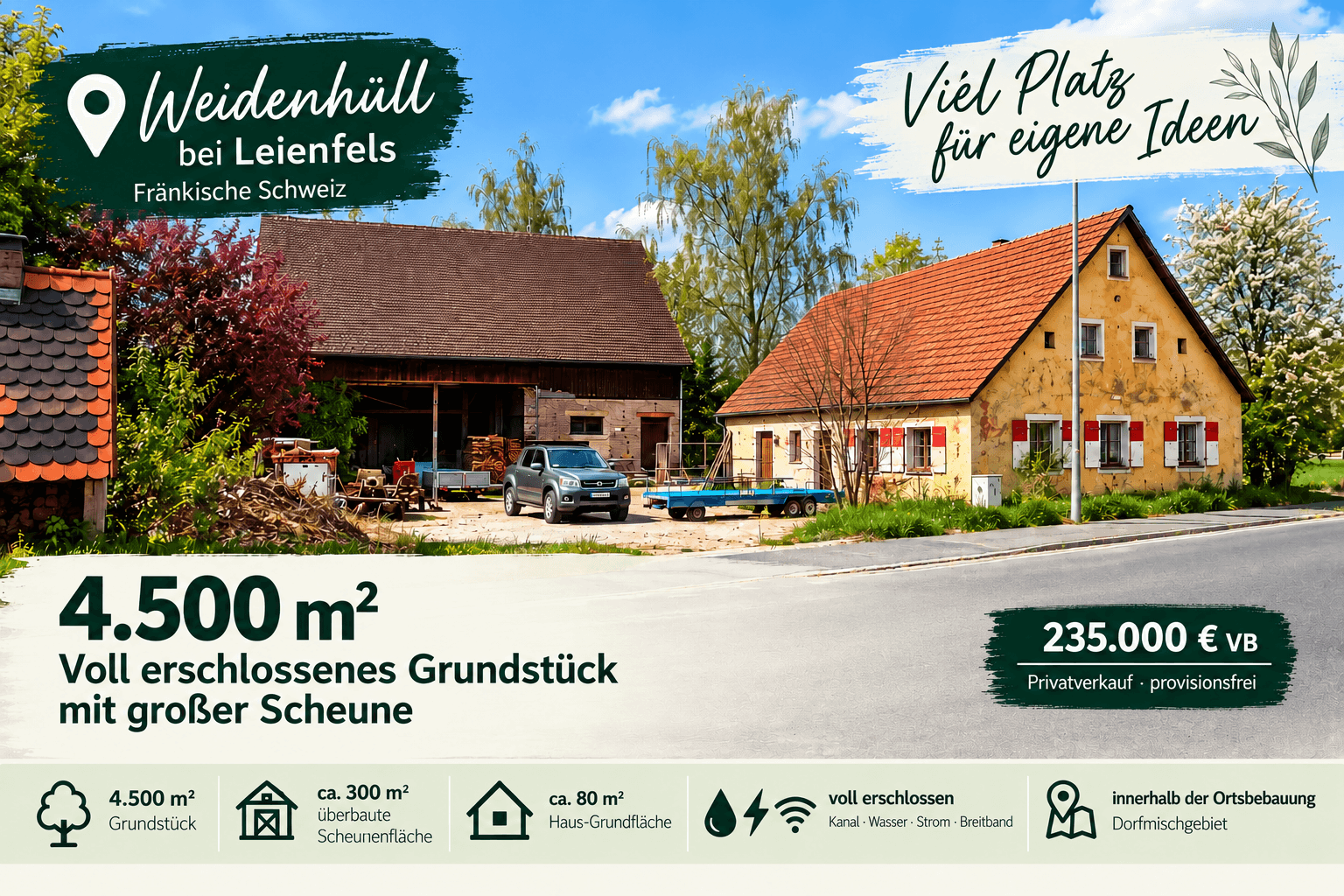 Prodej pozemku 4.500 m², Weidenhüll bei Leienfels 1, Pottenstein, Bavorsko Prodej pozemku 4.500 m², Weidenhüll bei Leienfels 1, Pottenstein, Bavorsko