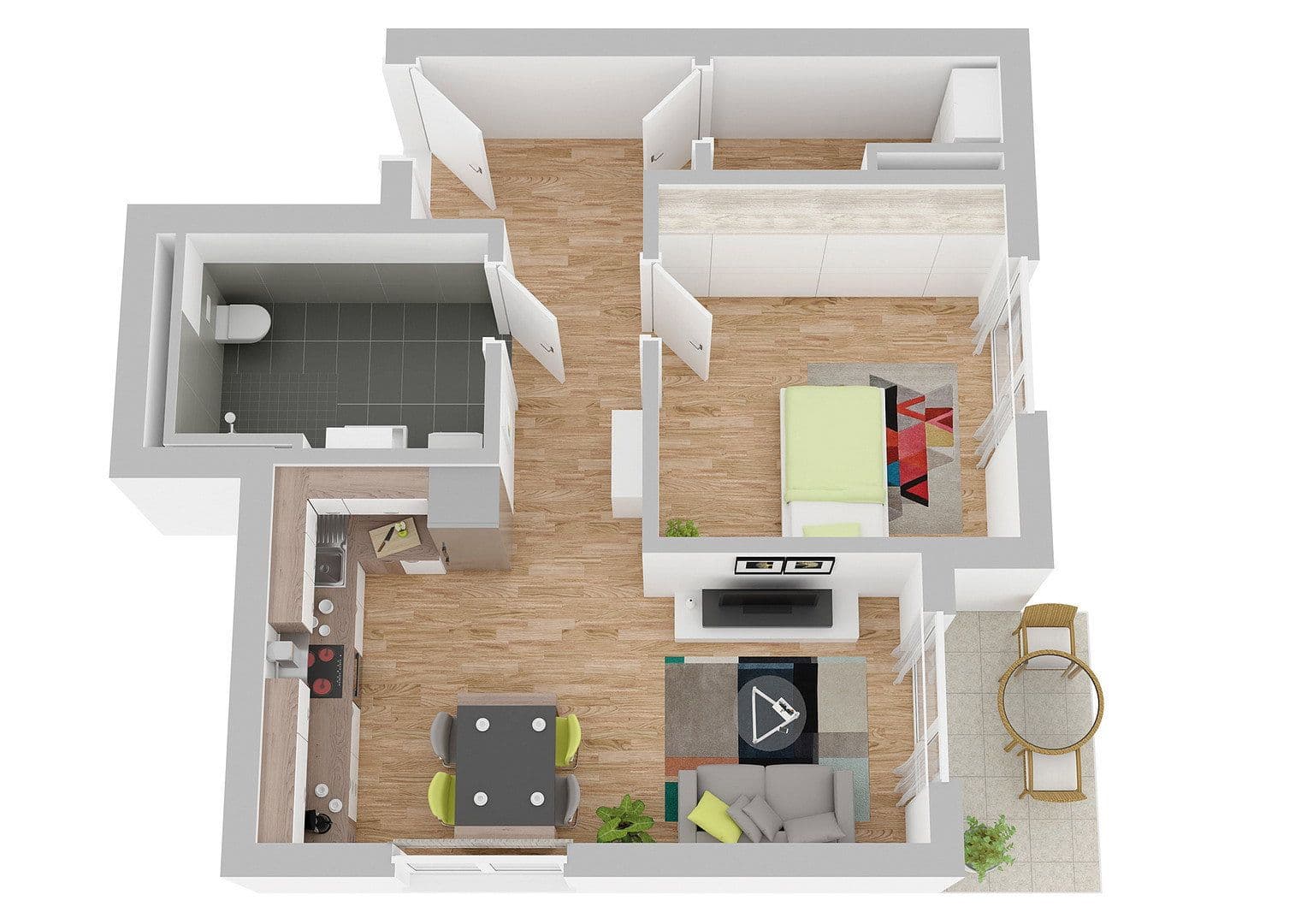 Pronájem bytu 2+1 50 m², Manching, Bavorsko Pronájem bytu 2+1 50 m², Manching, Bavorsko