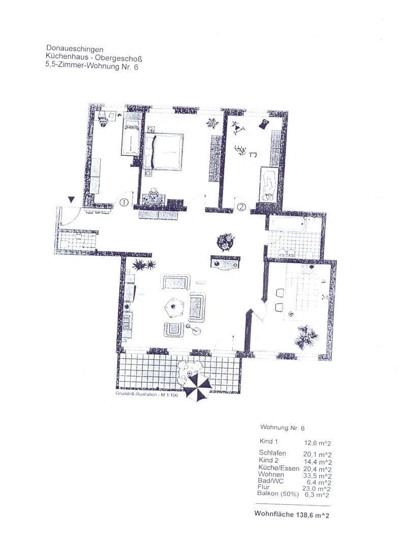 Prodej bytu 5+kk 139 m², Villingerstr.117, Donaueschingen, Bádensko-Württembersko Prodej bytu 5+kk 139 m², Villingerstr.117, Donaueschingen, Bádensko-Württembersko