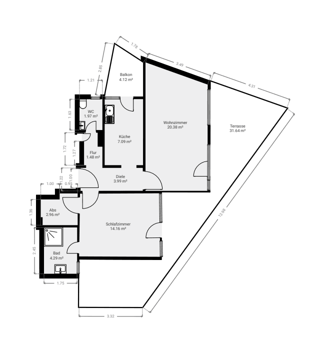 Pronájem bytu 2+1 75 m², Stuttgart-Wangen, Bádensko-Württembersko Pronájem bytu 2+1 75 m², Stuttgart-Wangen, Bádensko-Württembersko