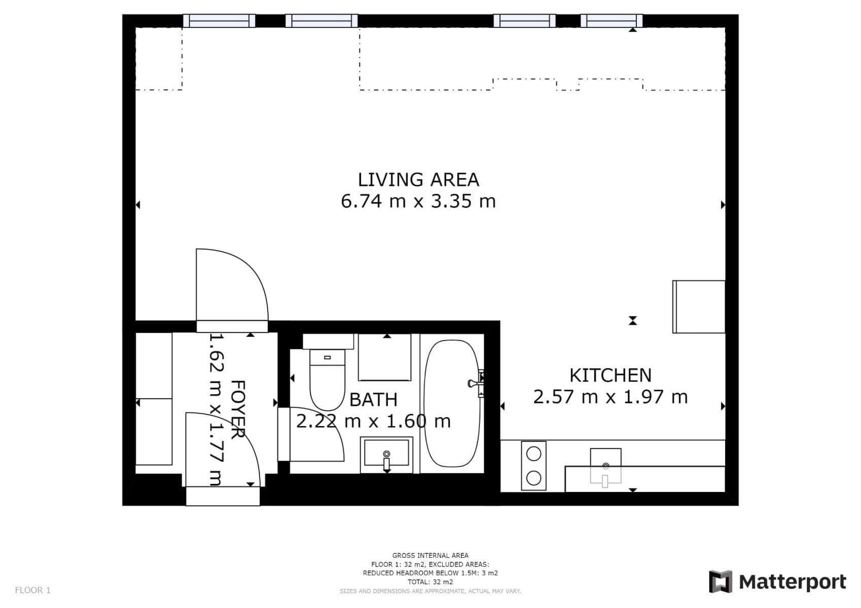 Pronájem bytu 1+kk 34 m², Slavojova, Praha, Praha Pronájem bytu 1+kk 34 m², Slavojova, Praha, Praha