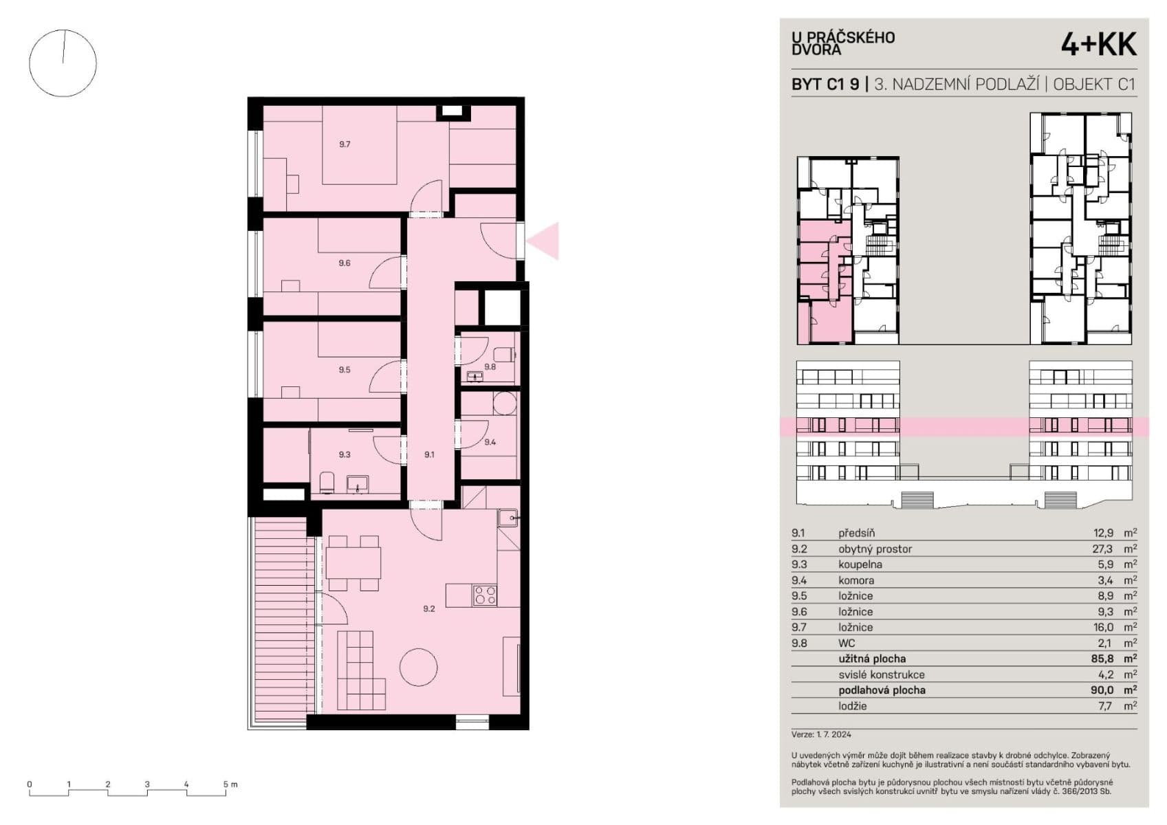 Pronájem bytu 4+kk 90 m², Práčská, Praha, Praha Pronájem bytu 4+kk 90 m², Práčská, Praha, Praha